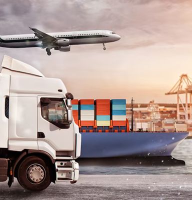 Forklift loading containers